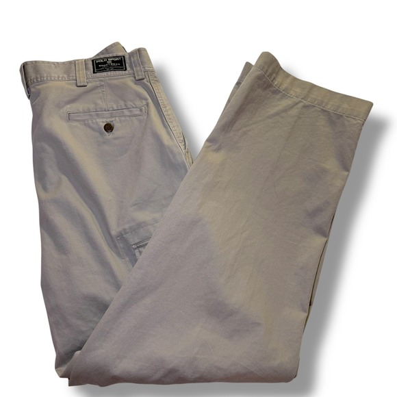 Vintage Polo Sport Ralph Lauren Sportsman Cargo Pants 35x34 Khaki 90s Workwear